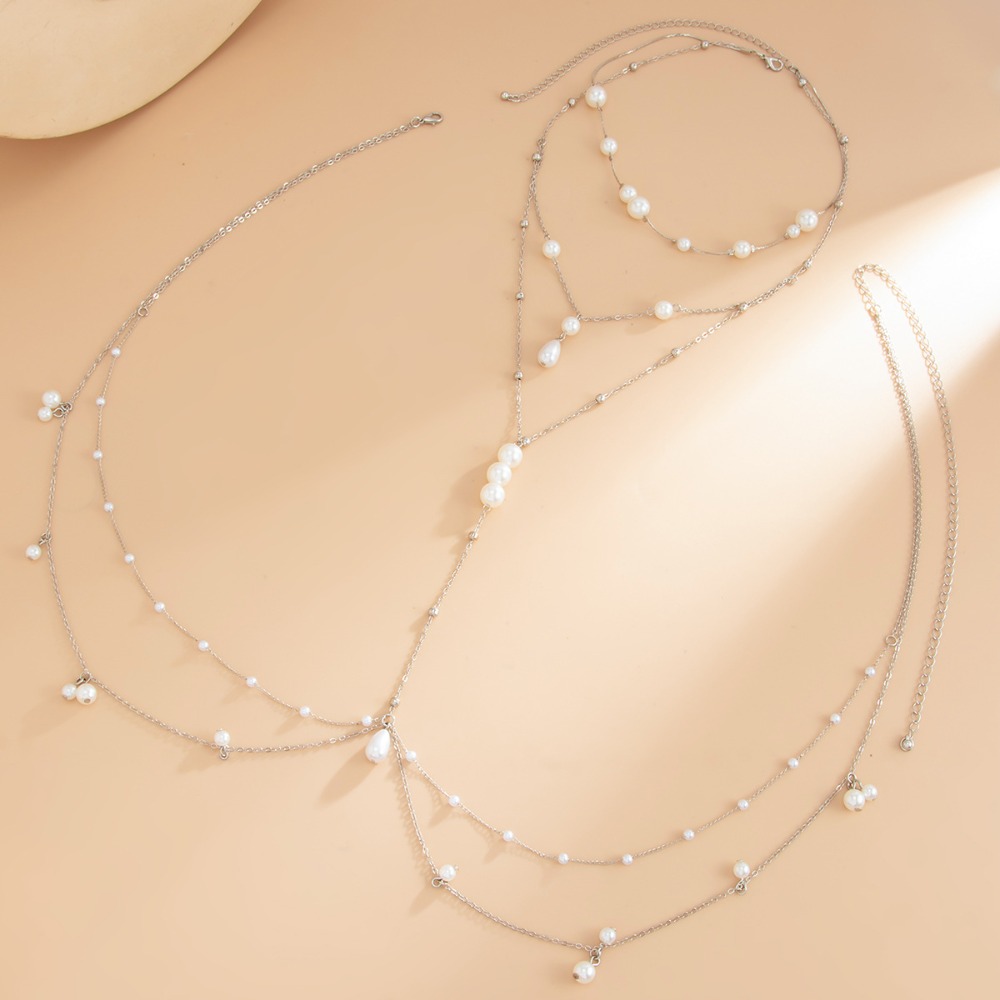 Multi Layer Imitation Pearl Ne - Body Jewelry Charms recension och pris