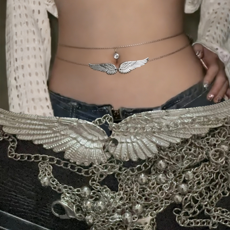 Double Layer Wings Angel Waist - Body Jewelry Charms recension och pris