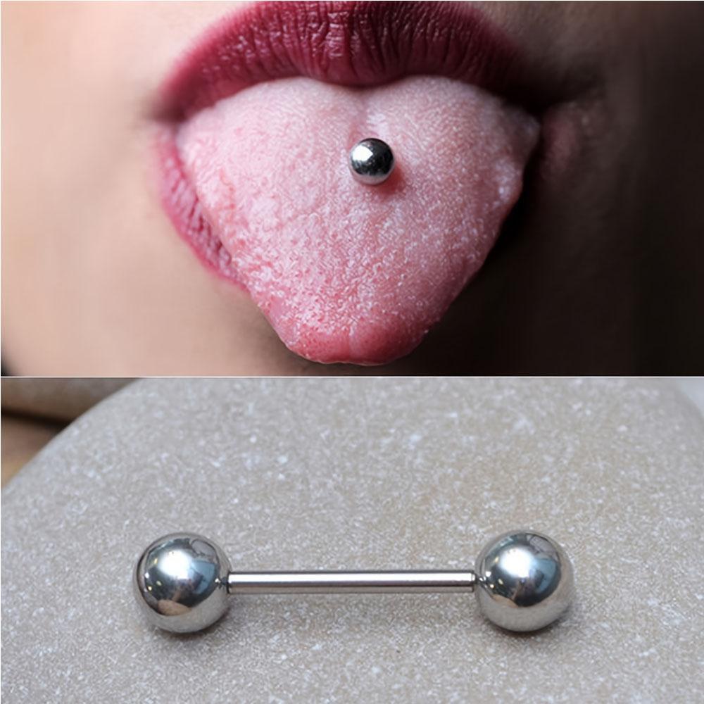1PC Stainless Steel Straight B - Tongue Barbell Straight recension och pris