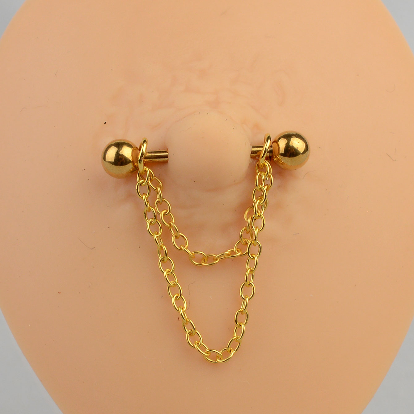 14G Black Punk Nipple Piercing - Body Jewelry Nipple Chain recension och pris