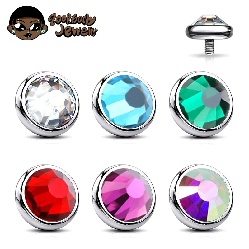 1PCS ASTM F136 Titanium Bezel  - Dermal Anchor Top recension och pris