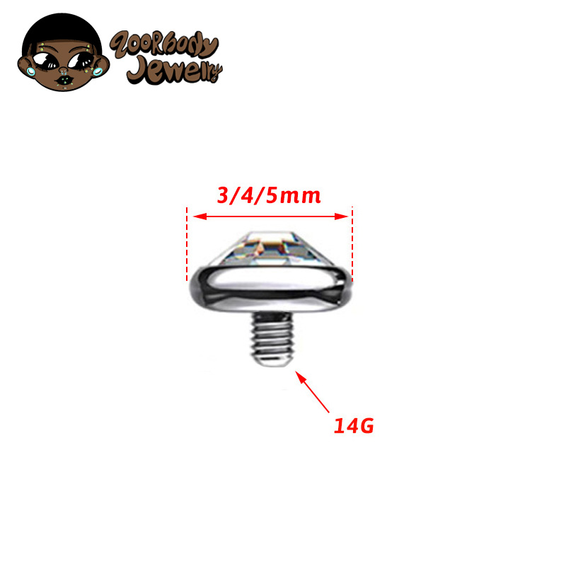 1PCS ASTM F136 Titanium Bezel  - Dermal Anchor Top recension och pris