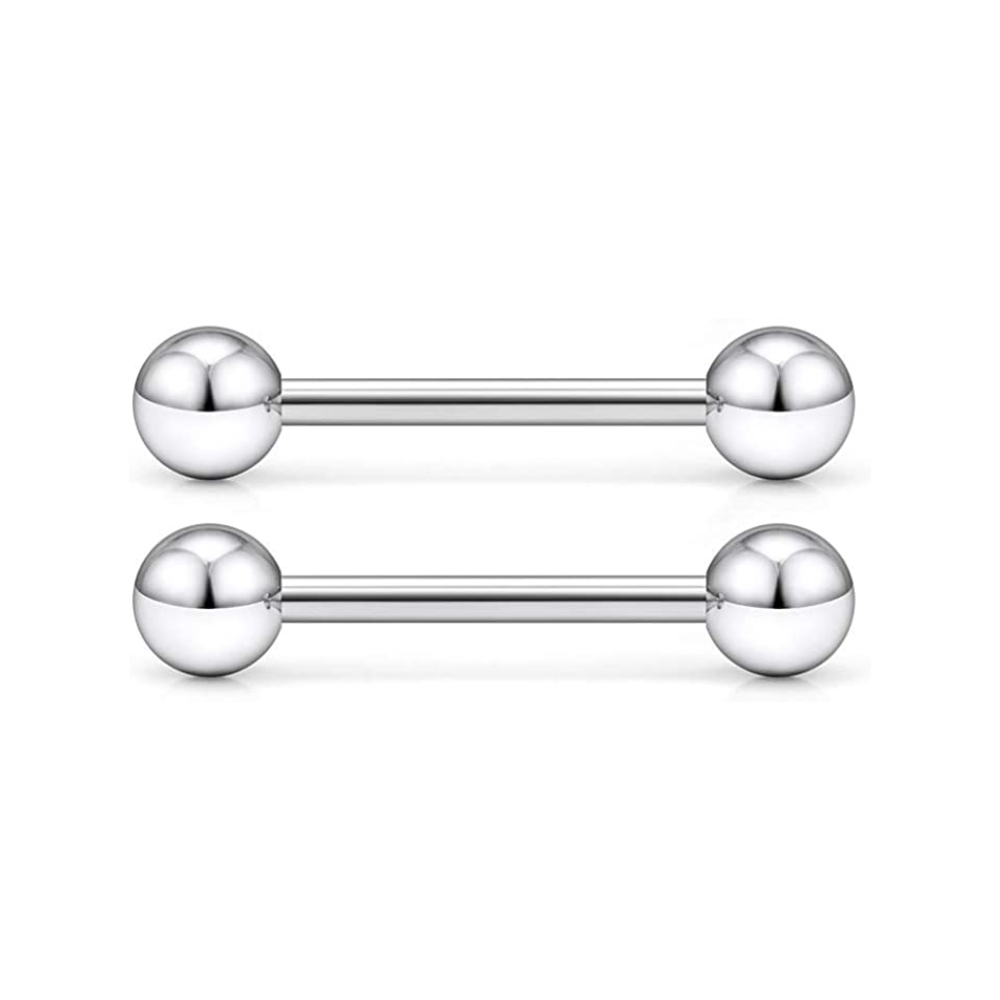 14G Tongue Rings Surgical Stee - Tongue Barbell Straight recension och pris