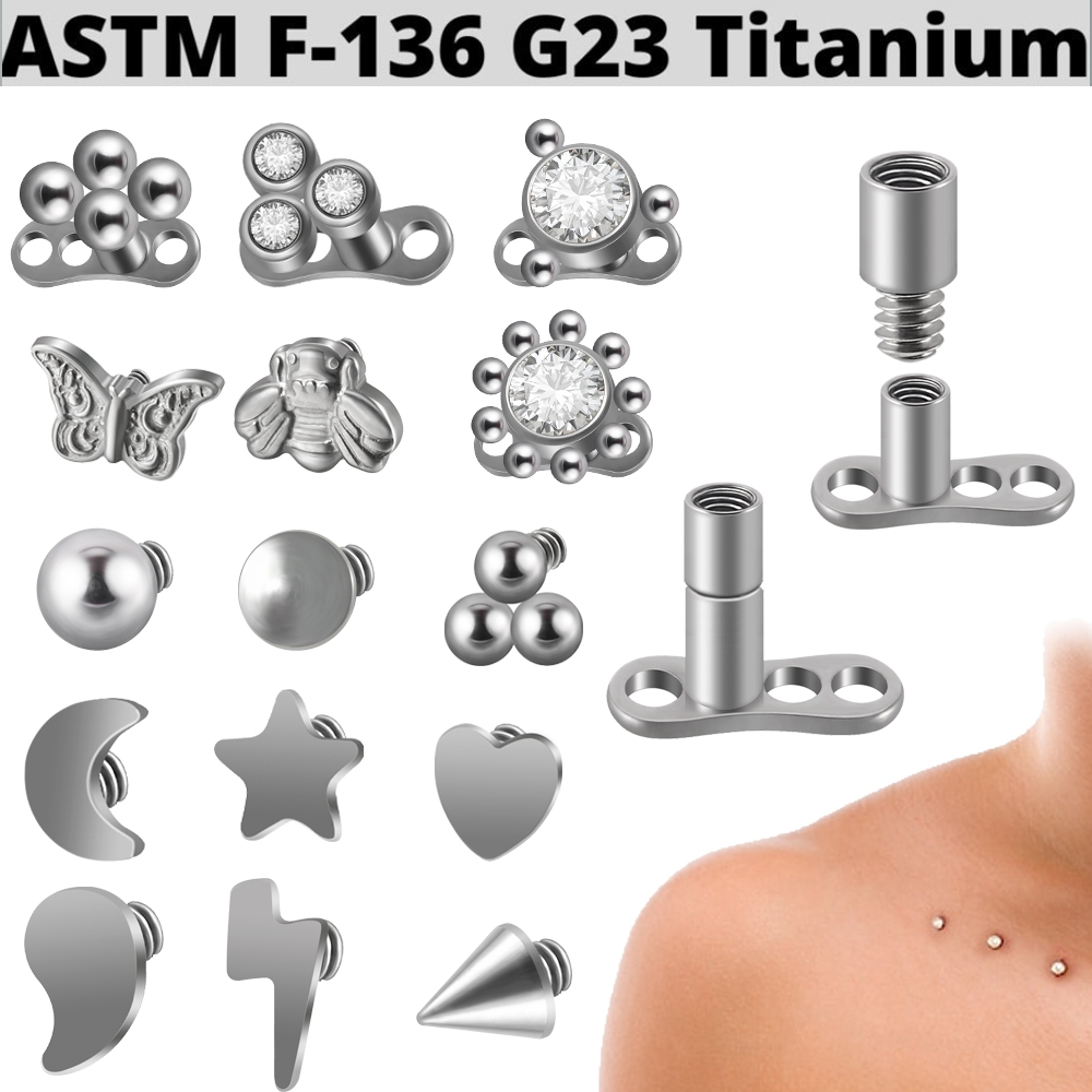 1PC G23 Titanium Fire Opal Der - Dermal Anchor Top recension och pris