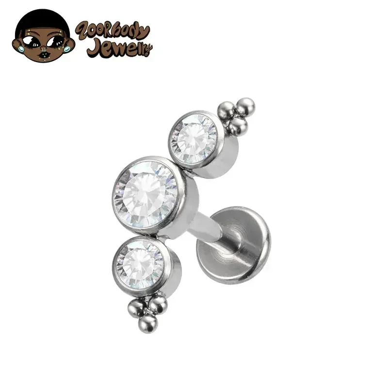 ASTM F136 Titanium Piercing 16 - Cluster Stud Ear recension och pris