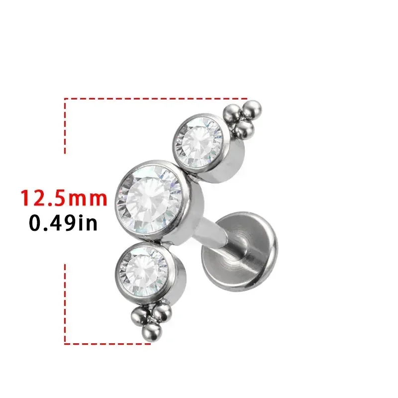 ASTM F136 Titanium Piercing 16 - Cluster Stud Ear recension och pris