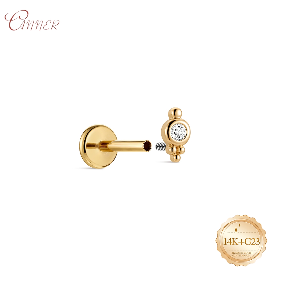 CANNER 14K Solid Gold internal - Cluster Stud Ear recension och pris