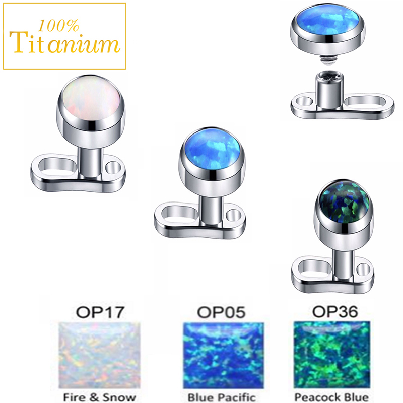 1Pcs Opal Micro Dermal Piercin - Dermal Anchor Top recension och pris