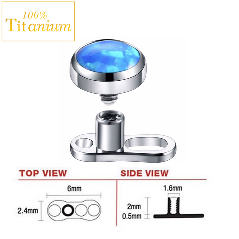 1Pcs Opal Micro Dermal Piercin - Dermal Anchor Top recension och pris