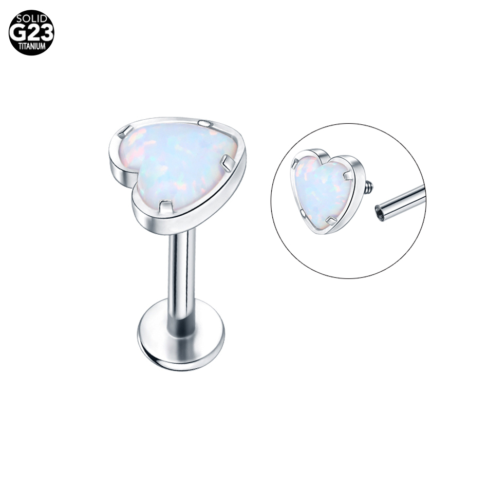1PC Titanium 16G CZ Gem Labret - Cluster Stud Ear recension och pris