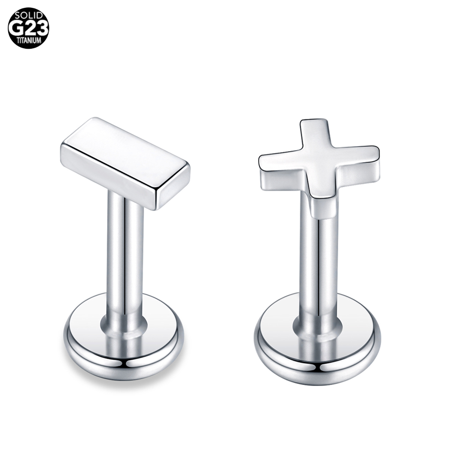1PC Titanium 16G CZ Gem Labret - Cluster Stud Ear recension och pris